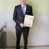Erik Chocholáček - ocenenie SOŠ Stará Turá 2013 - Ďakovný list SOŠ 